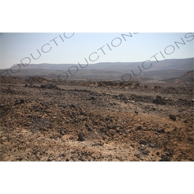 Hills and Volcanic Rock around Lake Assal in Djibouti