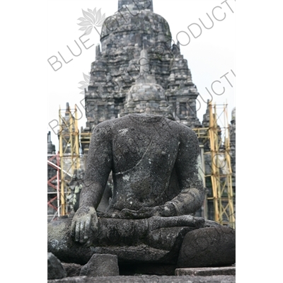 Statue outside a Building at Prambanan Temple Compound near Yogyakarta