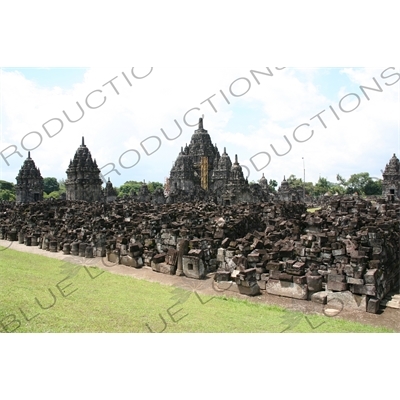 Buildings at Prambanan Temple Compound near Yogyakarta