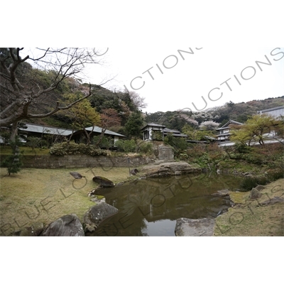 Pond and Temple Buildings in Engaku-ji in Kamakura