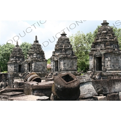 Buildings at Prambanan Temple Compound near Yogyakarta