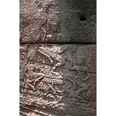 Apsara Sculptural Relief in Angkor Thom