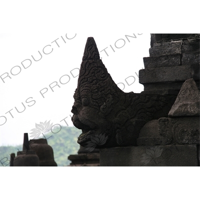 Carved Water Spout at Borobudur