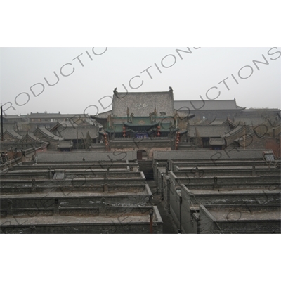 Buildings next to Old City Wall in Pingyao