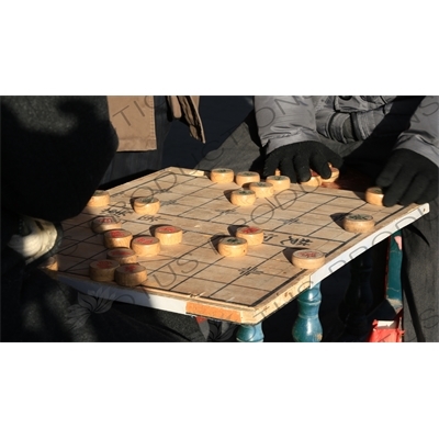 Chinese Chess Board in the Long Corridor (Chang Lang) in the Temple of Heaven (Tiantan) in Beijing