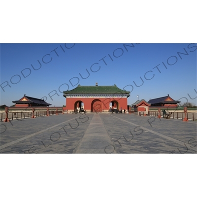 South Gate of the Hall of Prayer for Good Harvests (Qi Nian Dian) Complex in the Temple of Heaven (Tiantan) in Beijing