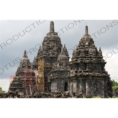 Buildings at Prambanan Temple Compound near Yogyakarta