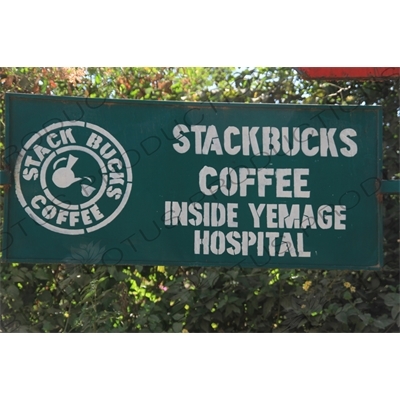 'Stackbucks' Coffee Sign in Harar