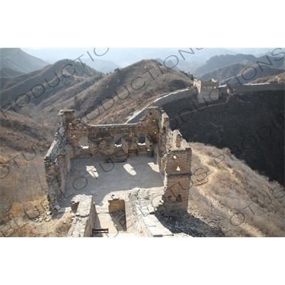 Shazi Building/Tower (Shazi Lou) and Houchuan Building/Tower (Houchuan Lou) on the Jinshanling Section of the Great Wall of China