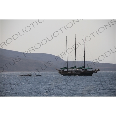 Three Mast Tourist Boat in the Gulf of Tadjoura near Djibouti