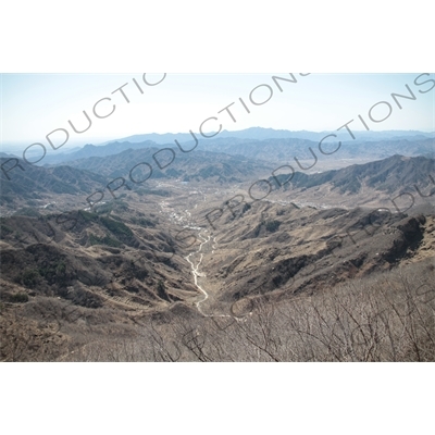 Hills around the Mutianyu Section of the Great Wall of China (Wanli Changcheng) near Beijing