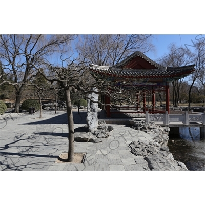 Pavilion in the Southwest Waterscape Area in Ritan Park in Beijing