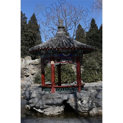 Pavilion in the Southwest Waterscape Area in Ritan Park in Beijing