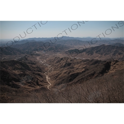 Hills around the Mutianyu Section of the Great Wall of China (Wanli Changcheng) near Beijing