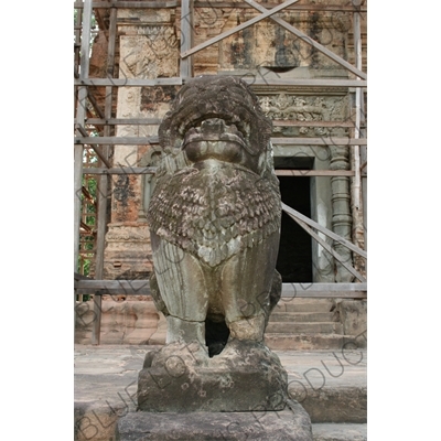 Lion statue in Angkor