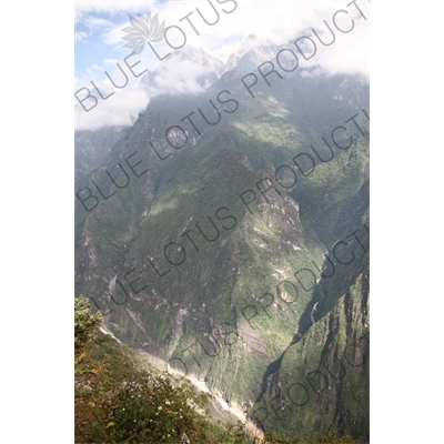 Mountains near the Jinsha River in the Tiger Leaping Gorge (Hu Tiao Xia) Scenic Area