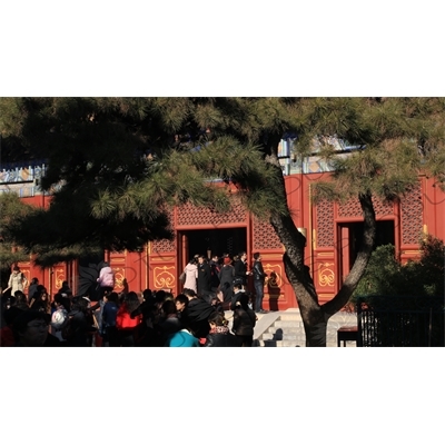 Hall of the Wheel of the Law (Falun Dian) in the Lama Temple in Beijing