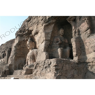 Buddhist Carvings at the Yungang Grottoes (Yungang Shiku) near Datong in Shanxi Province