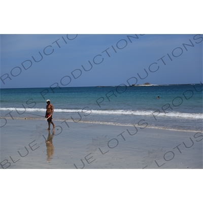 Man with a Fishing Rod on a Beach in Nosara