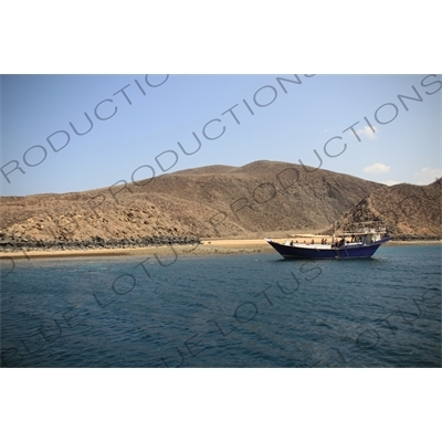 People Swimming off a Tourist Boat in the Gulf of Tadjoura near Djibouti City