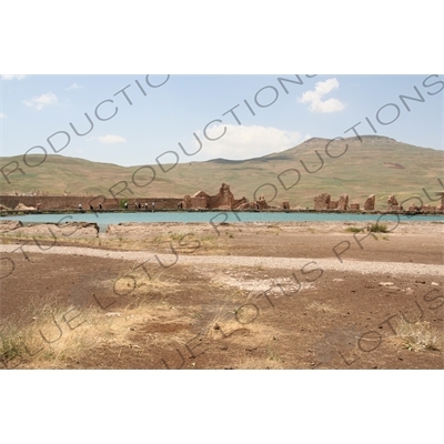 Ruined Buildings around the Lake at Takht-e Soleyman