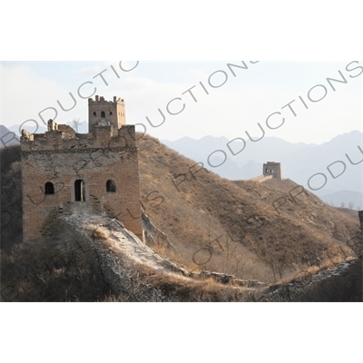 Qilin Tower/Small Arc Roof Tower, the Large Arc Roof Tower and the Nianzigou Tower on the Jinshanling section of the Great Wall of China