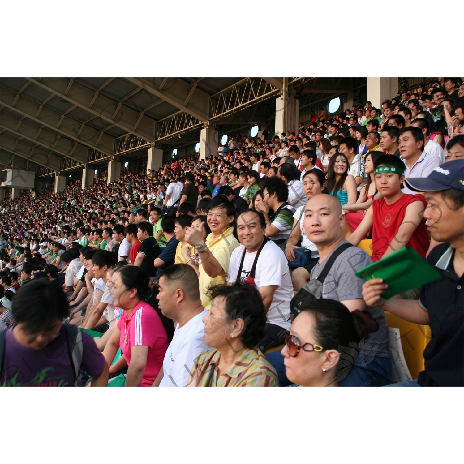 Crowd During a Chinese Super League Match between Beijing Guoan and Dalian Shide at the Workers' Stadium (Gongren Tiyuchang) in Beijing