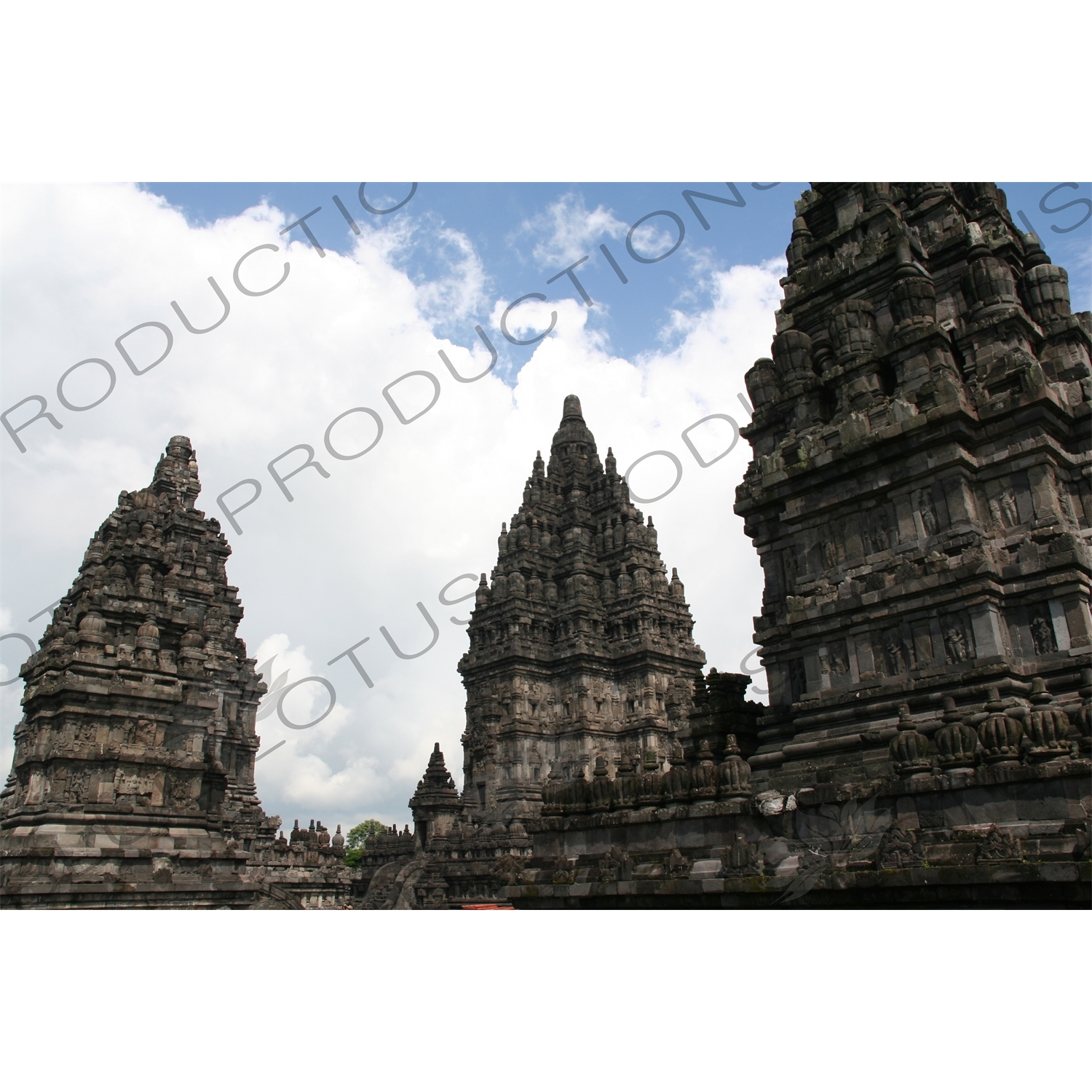 Buildings at Prambanan Temple Compound near Yogyakarta