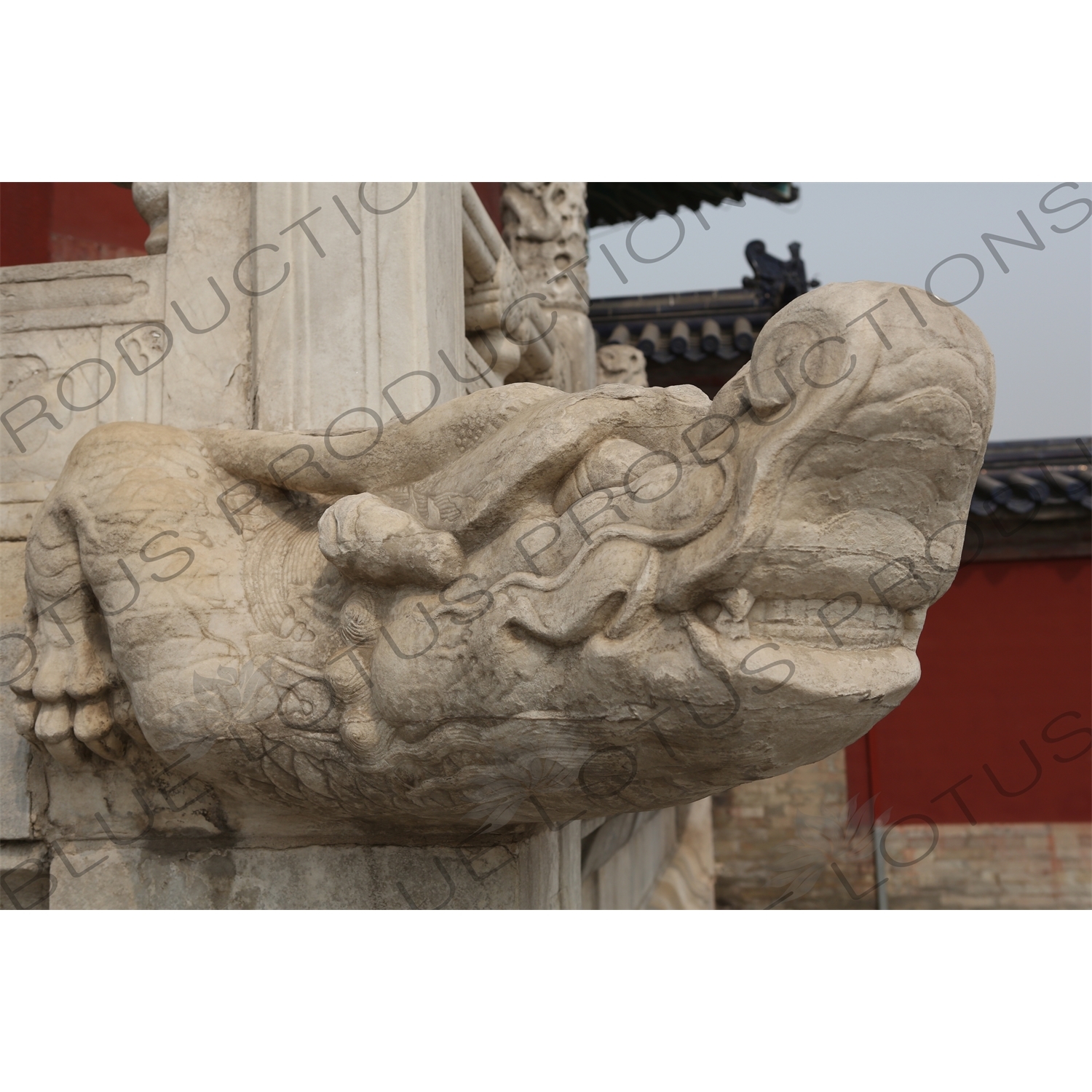 Dragon Head Water Spout in the Hall of Prayer for Good Harvests (Qi Nian Dian) Complex in the Temple of Heaven (Tiantan) in Beijing