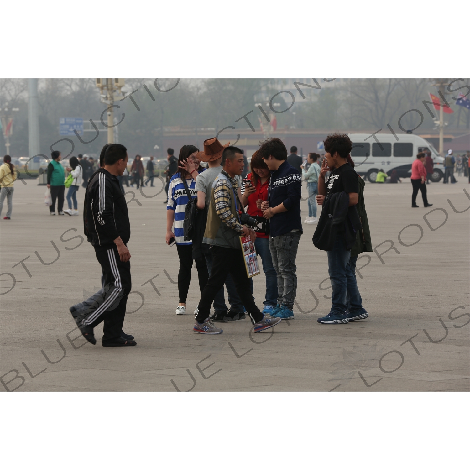 People in Tiananmen Square in Beijing