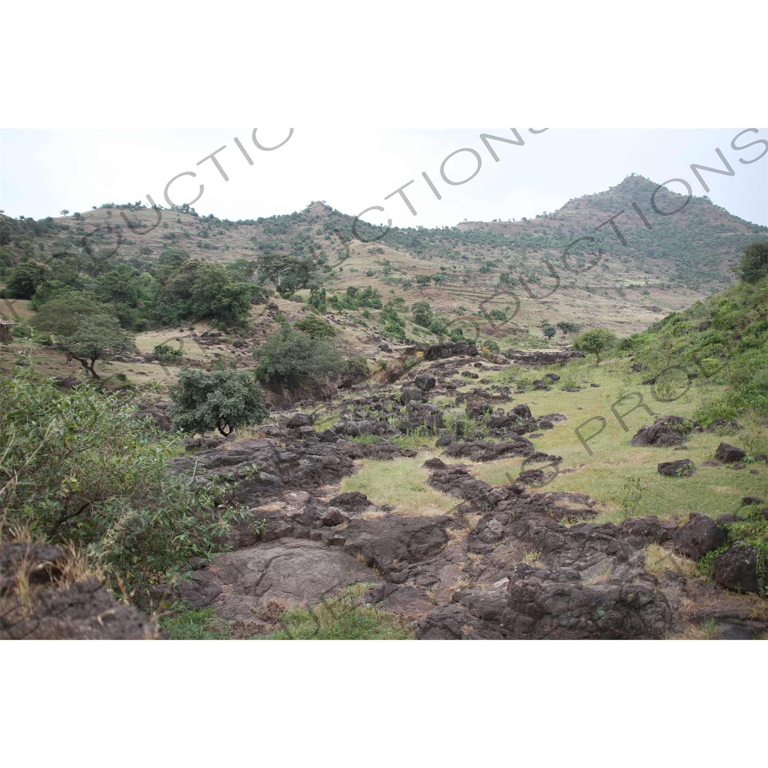 Countryside around the Blue Nile Falls