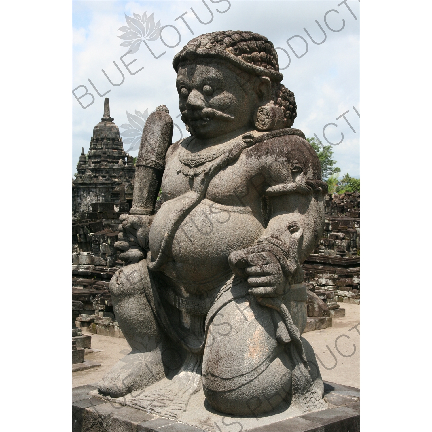 Statue outside a Building at Prambanan Temple Compound near Yogyakarta