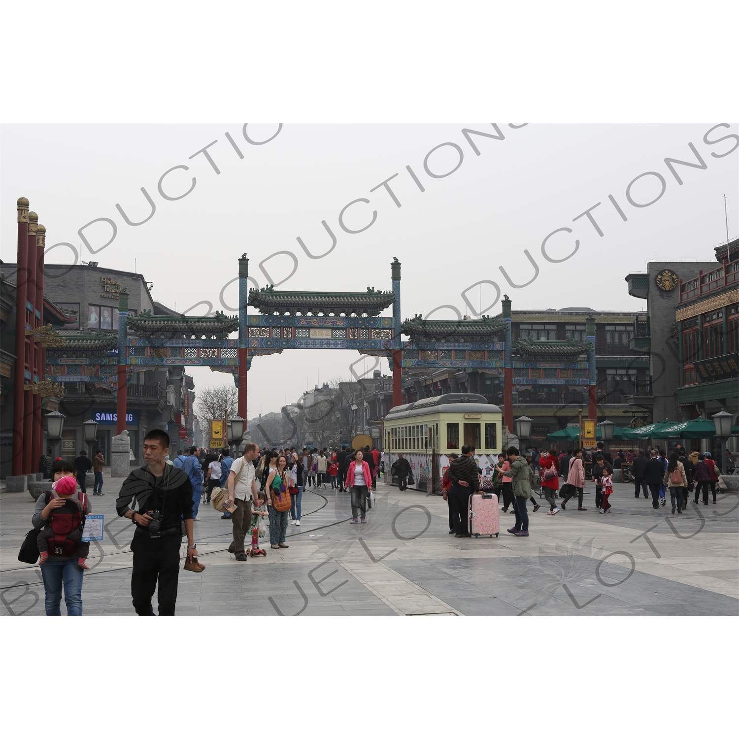 Qianmen Shopping Street and Zhengyao Qiao in Beijing