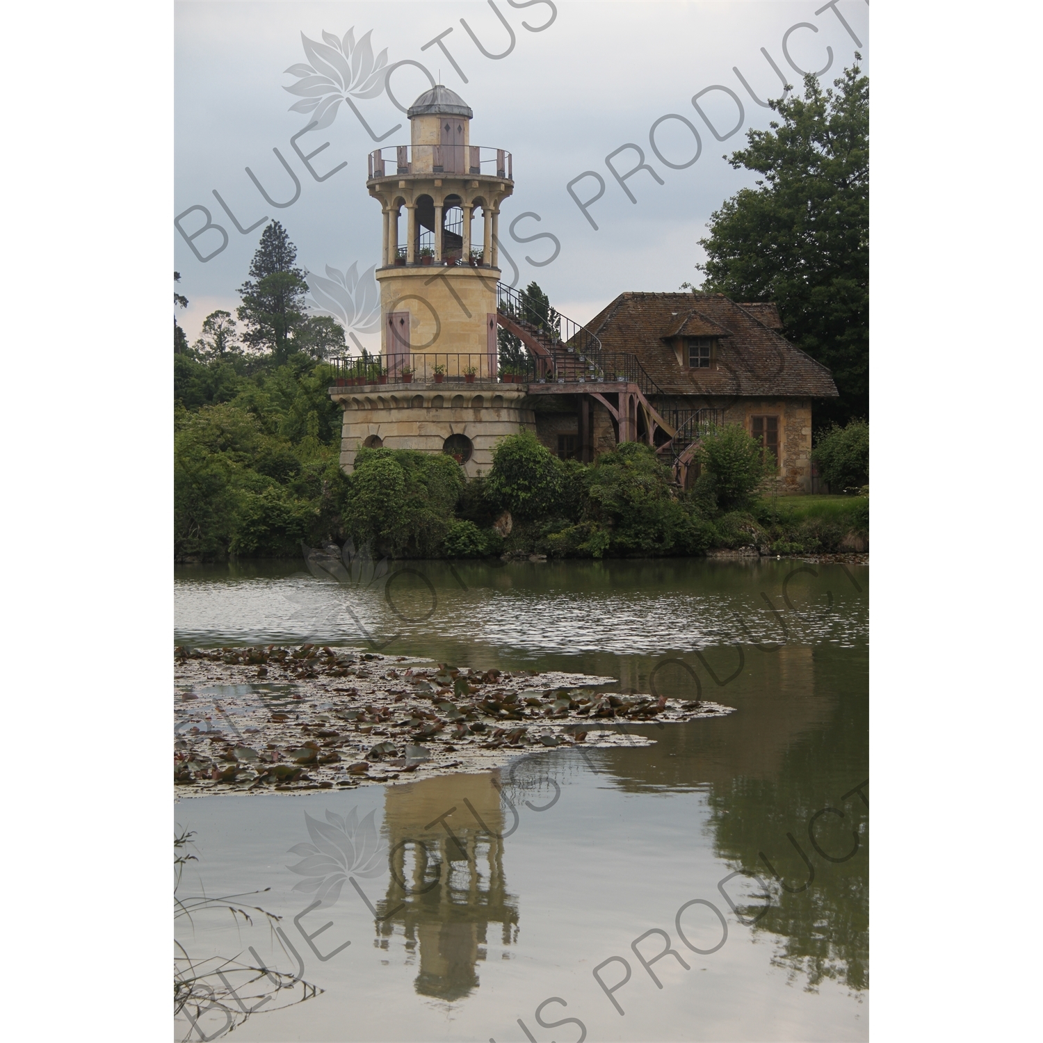 'Tour de Marlborough' in the Queen's Hamlet (Hameau de la Reine) in the Gardens of Versailles at the Palace of Versailles (Château de Versailles) in Versailles