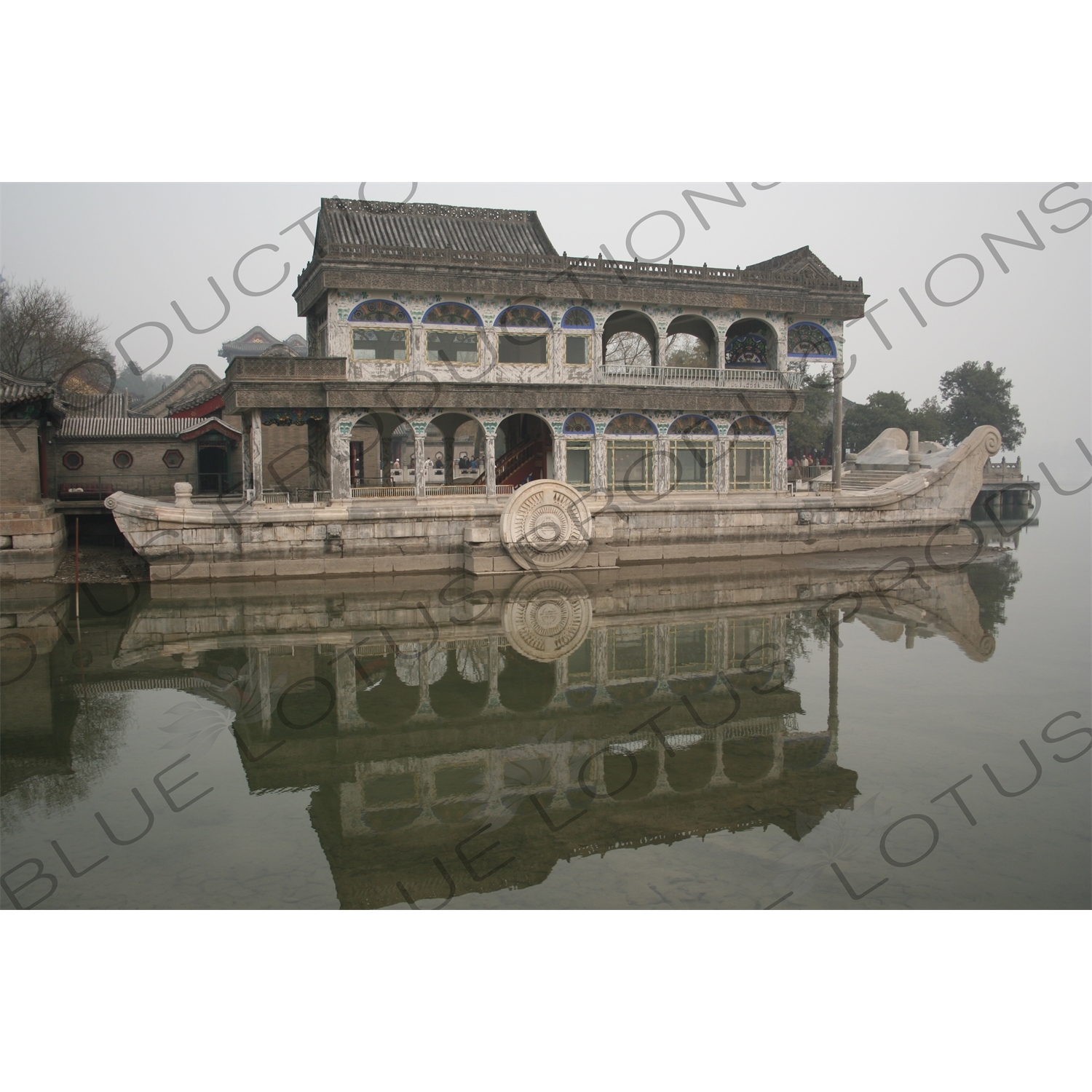 Marble Boat/Boat of Purity and Ease (Shi Fang) in the Summer Palace in Beijing