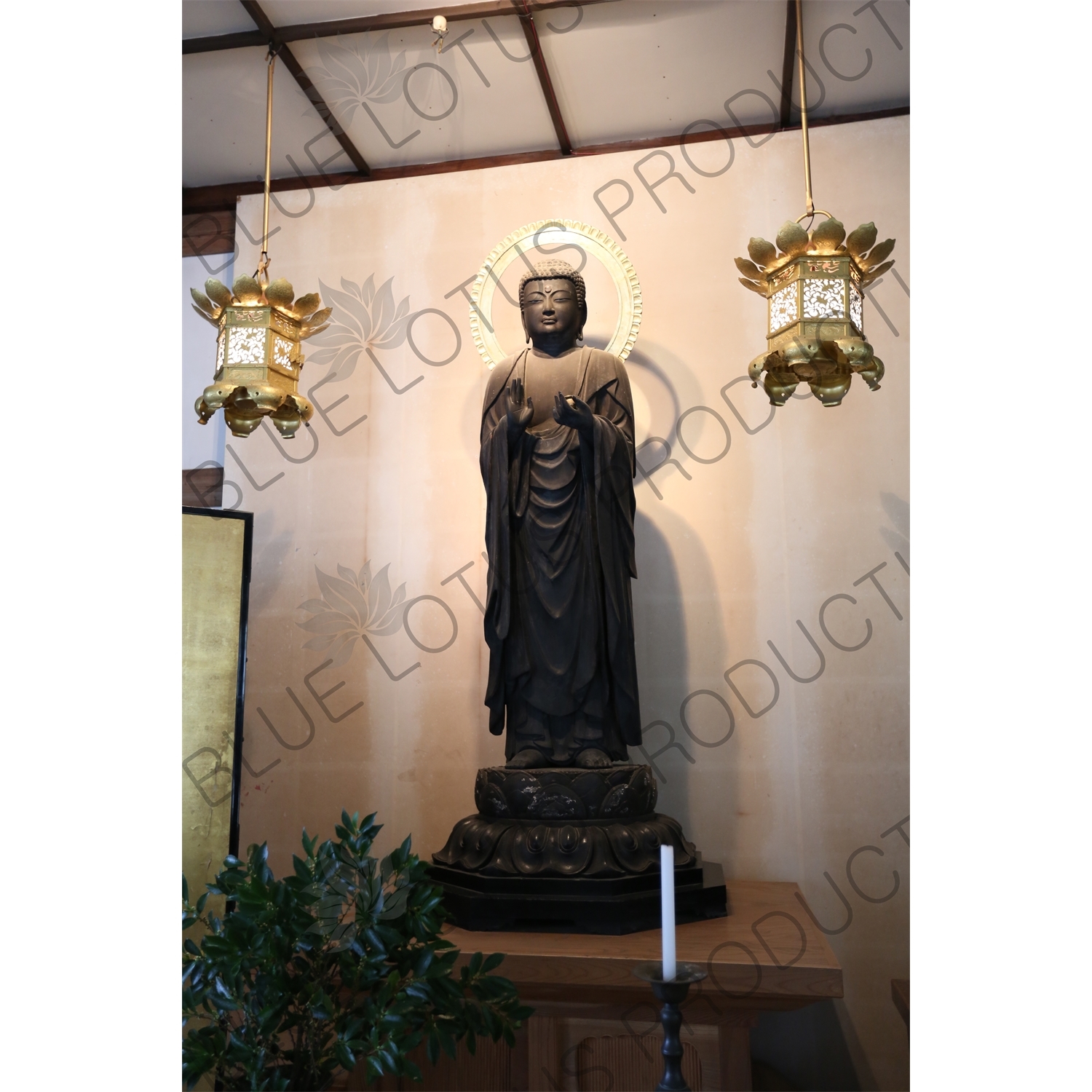 Yakushi Nyorai/Buddha of Medicine inside the Senbutsujo of Engaku-ji in Kamakura