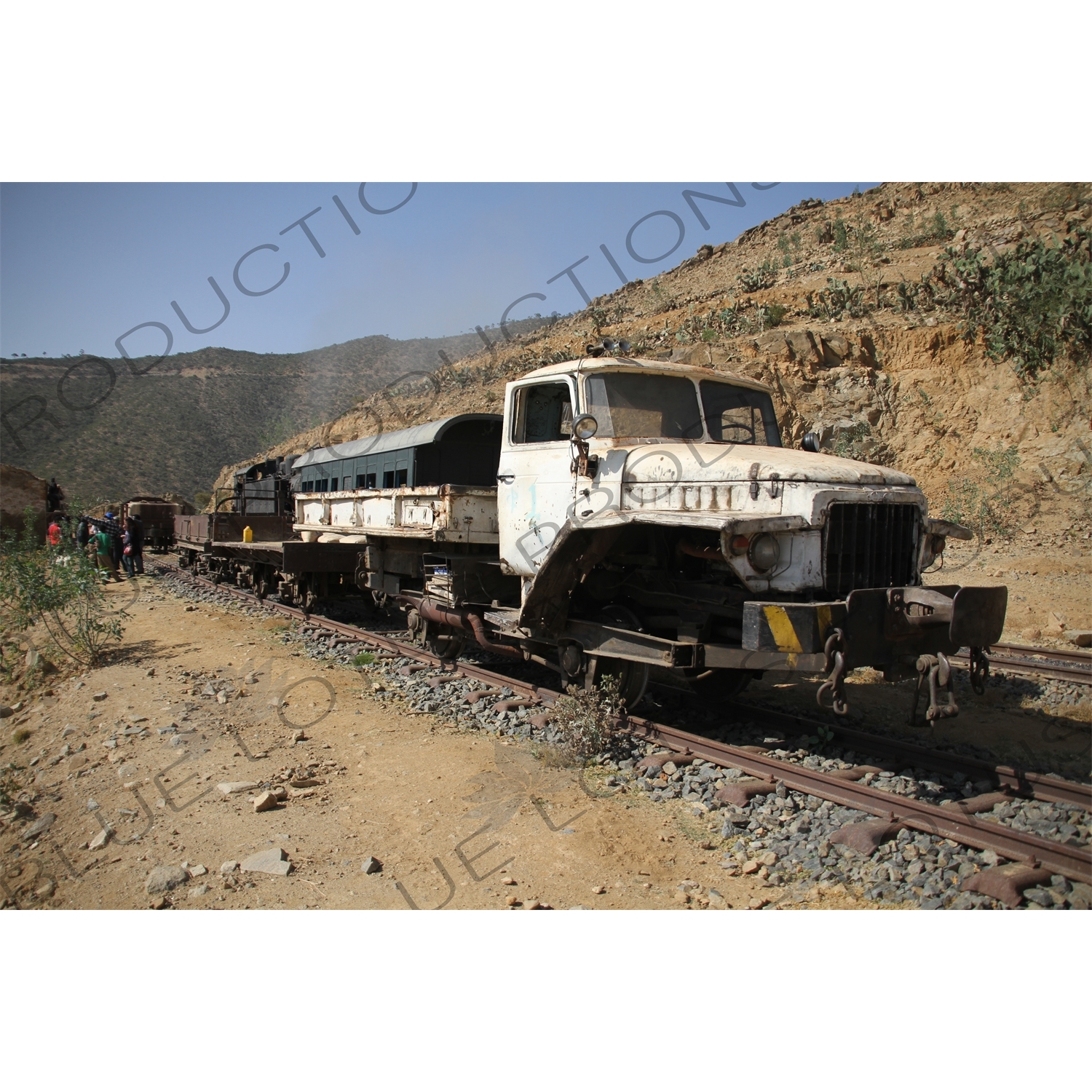 Fiat Truck Converted for use on Rails on the Asmara to Massawa Railway