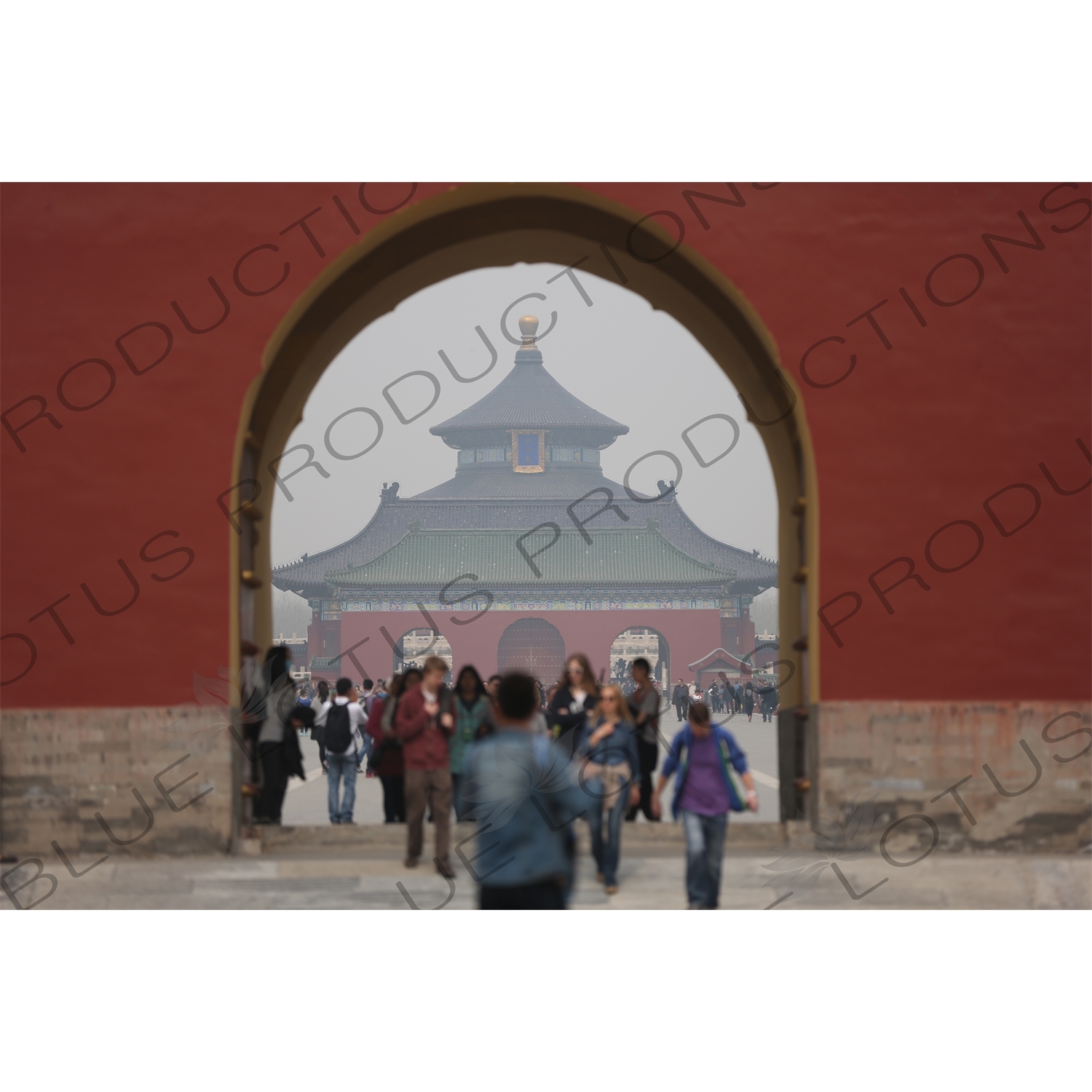 Gate of Prayer for Good Harvests (Qi Nian Men) and the Hall of Prayer for Good Harvests (Qi Nian Dian) in the Temple of Heaven (Tiantan) in Beijing