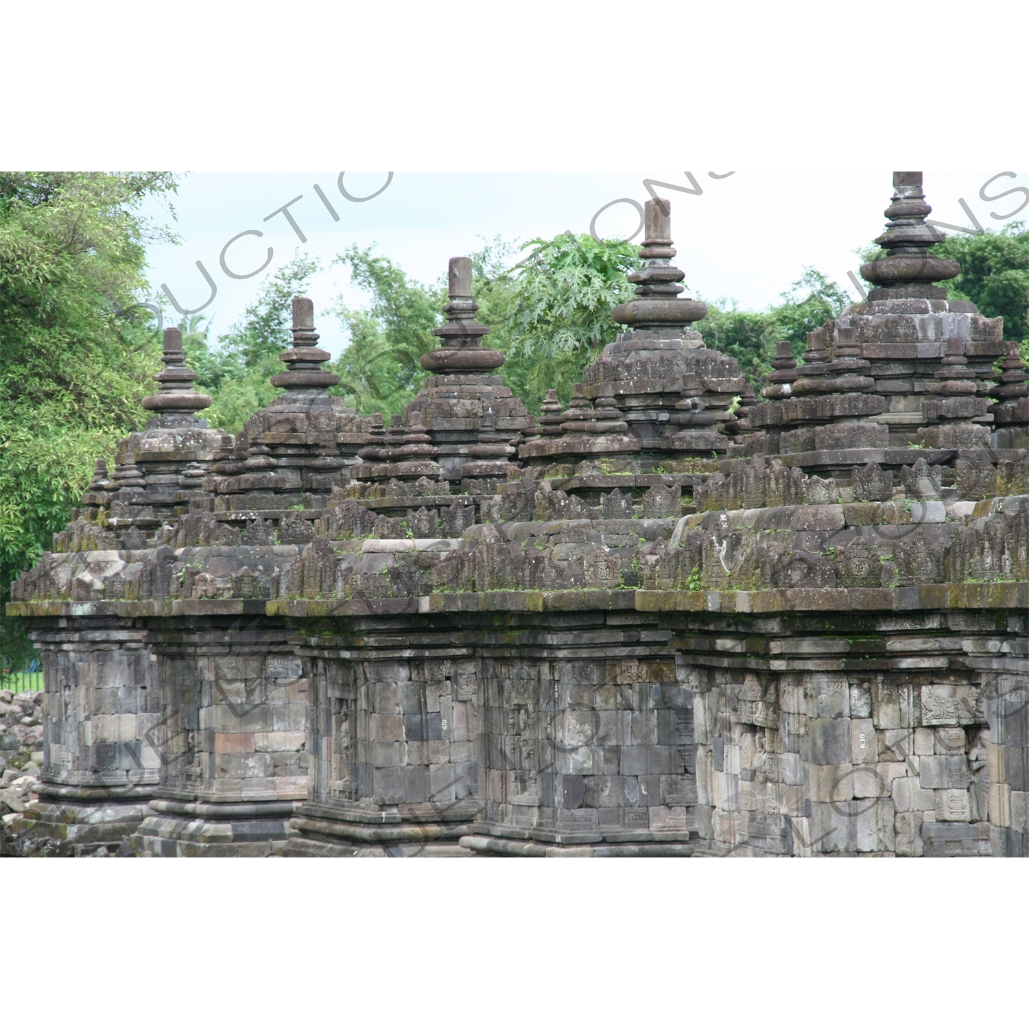 Buildings at Prambanan Temple Compound near Yogyakarta