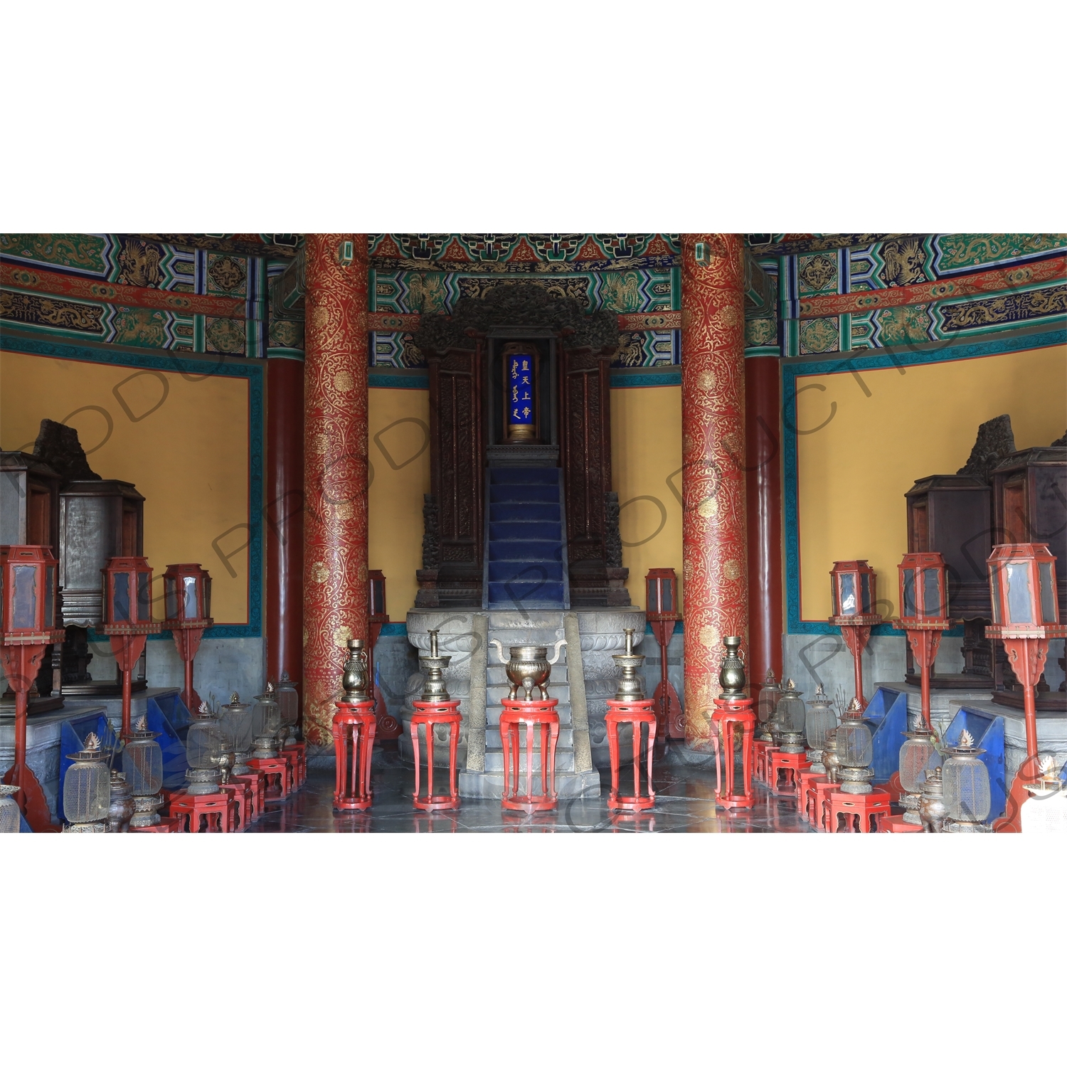 Imperial Vault of Heaven (Huang Qiong Yu) in the Temple of Heaven (Tiantan) in Beijing