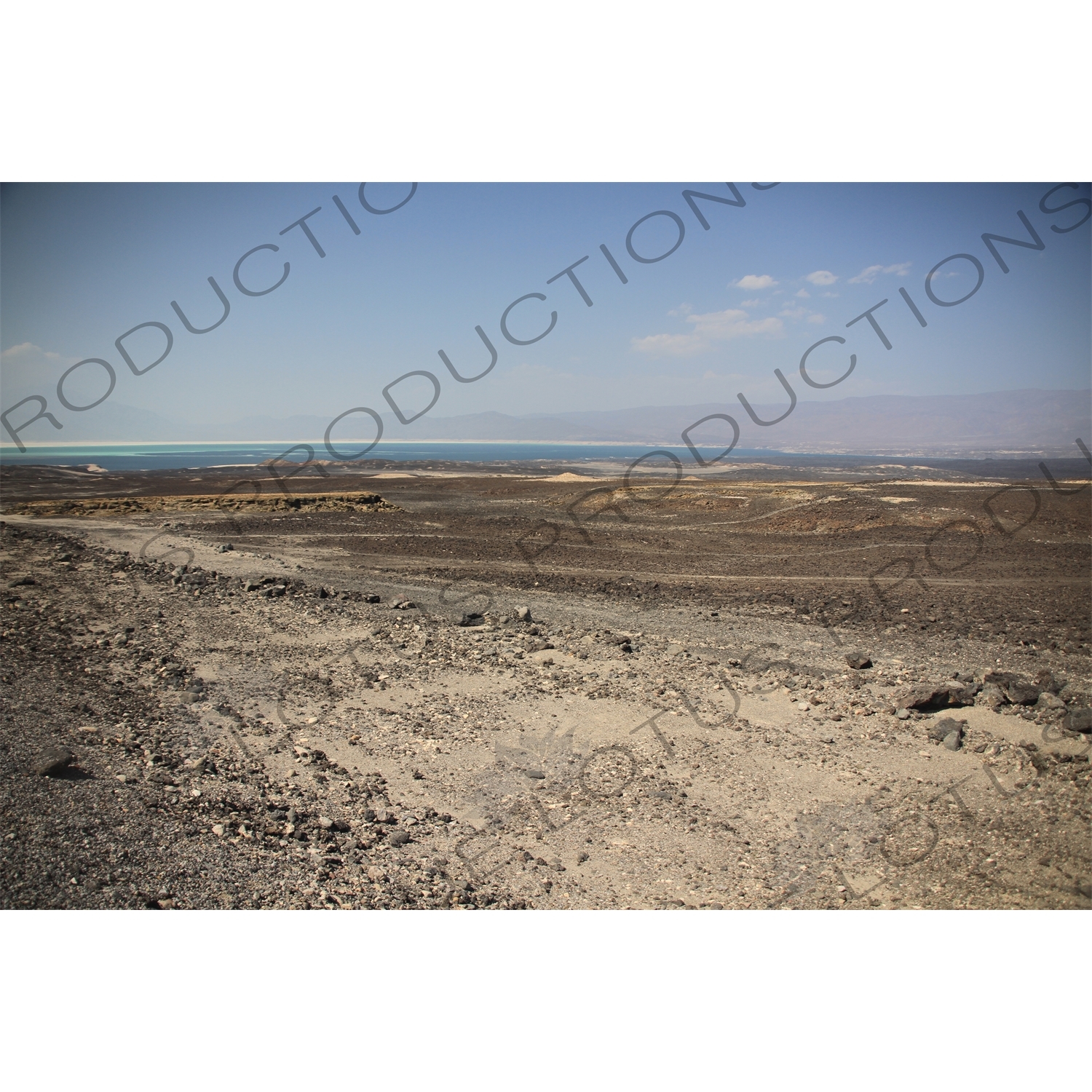 Hills and Volcanic Rock around Lake Assal in Djibouti