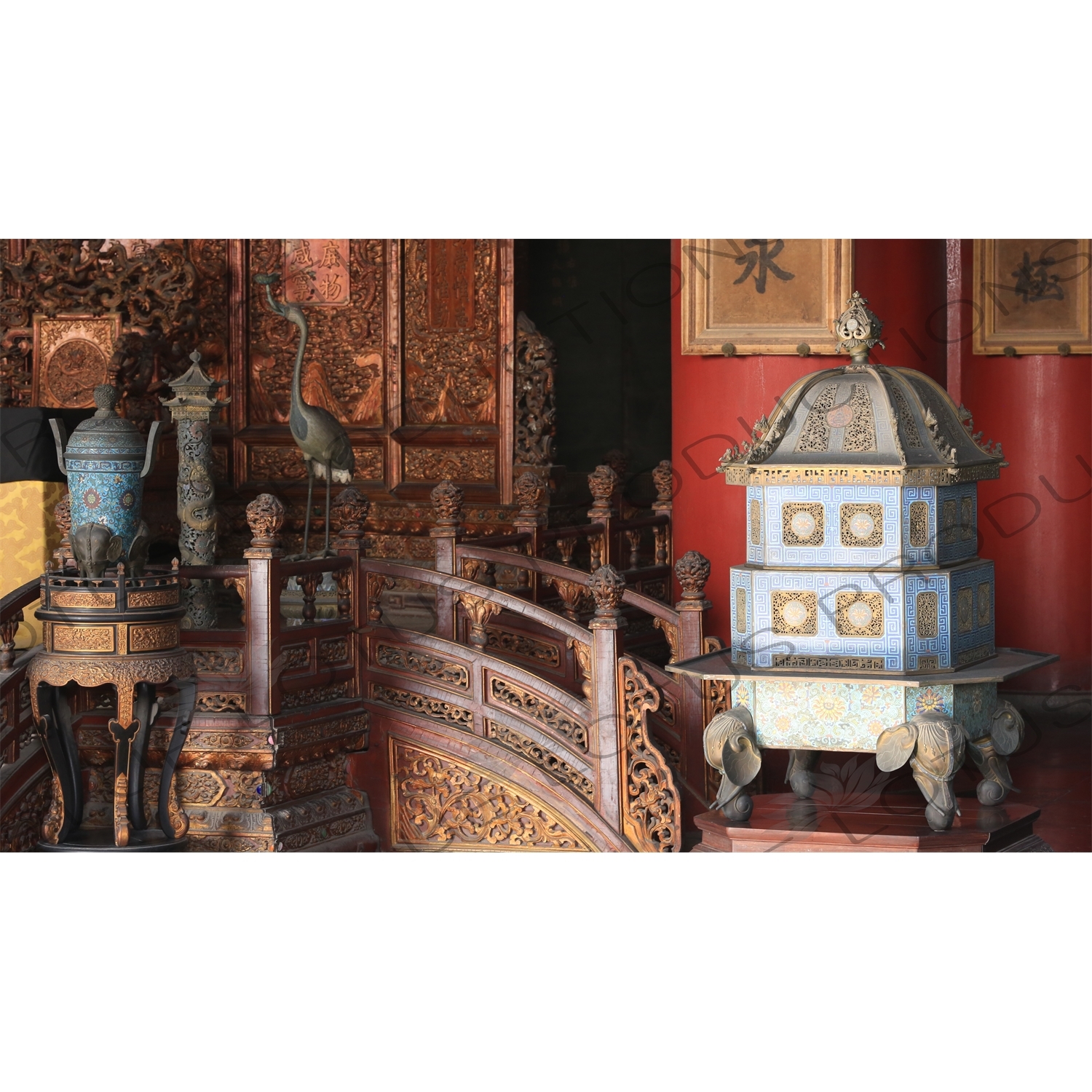 Ornaments in the Palace of Heavenly Purity (Qianqing Gong) in the Forbidden City in Beijing