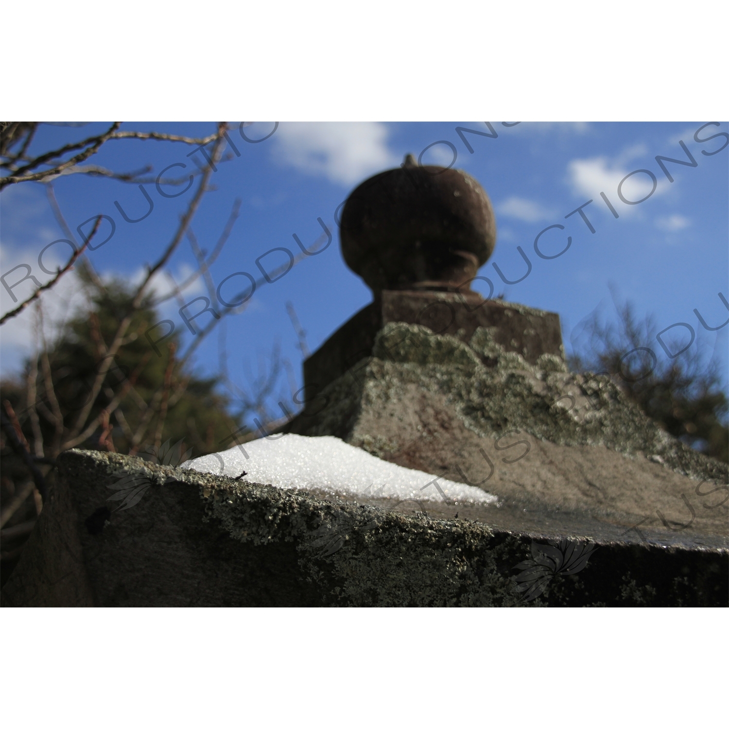 Stone Lantern in Zenko-ji in Nagano