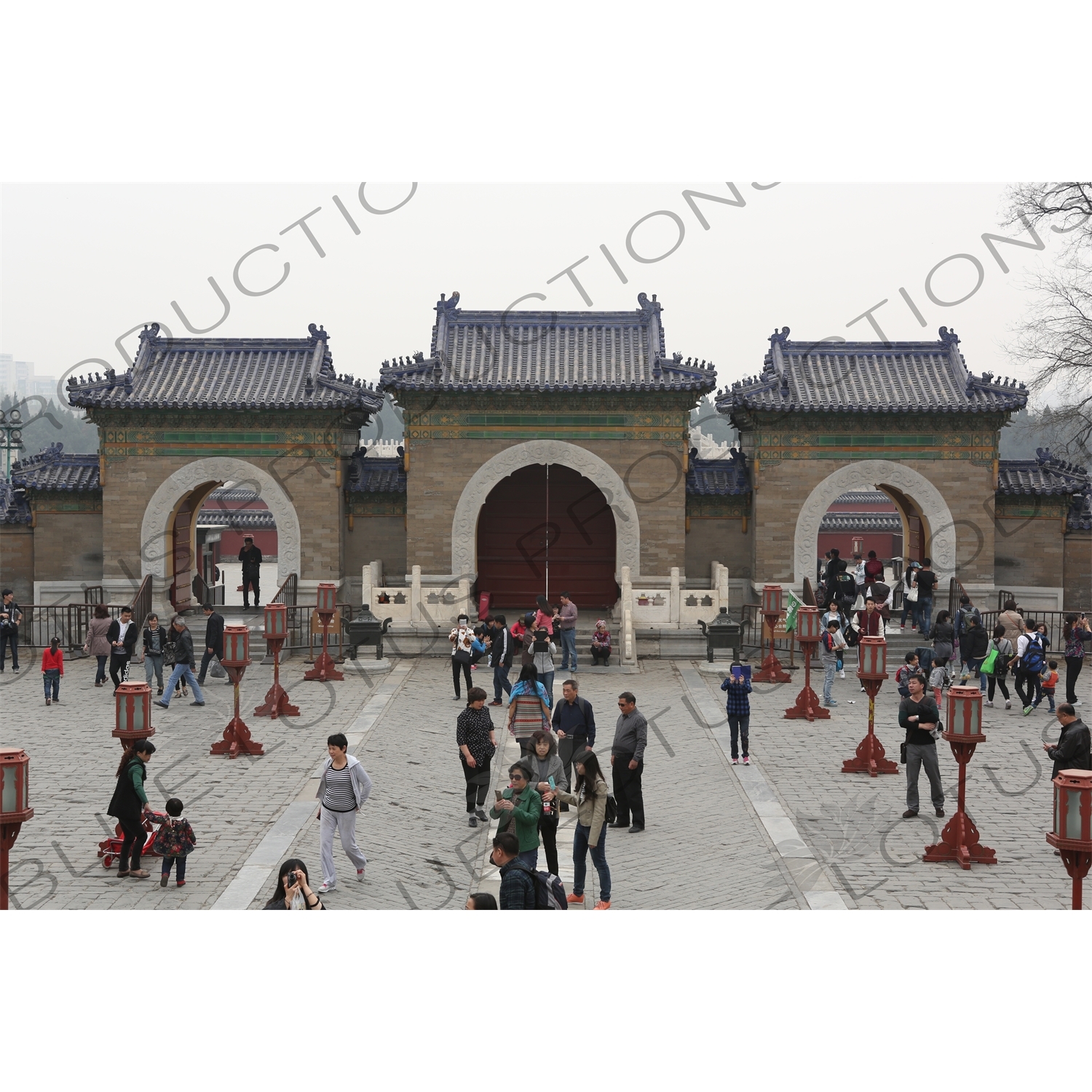 Entrance to the Imperial Vault of Heaven (Huang Qiong Yu) in the Temple of Heaven (Tiantan) in Beijing