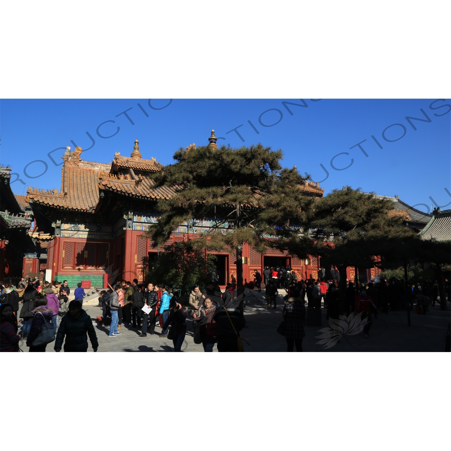 Hall of the Wheel of the Law (Falun Dian) in the Lama Temple in Beijing