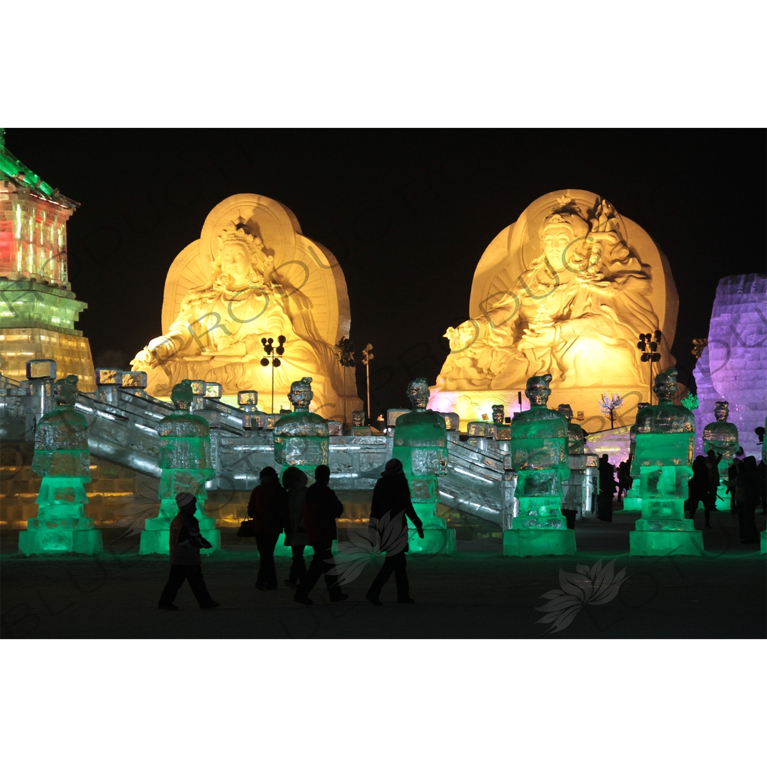 Ice and Snow Sculptures at the Harbin Ice and Snow Festival in Harbin