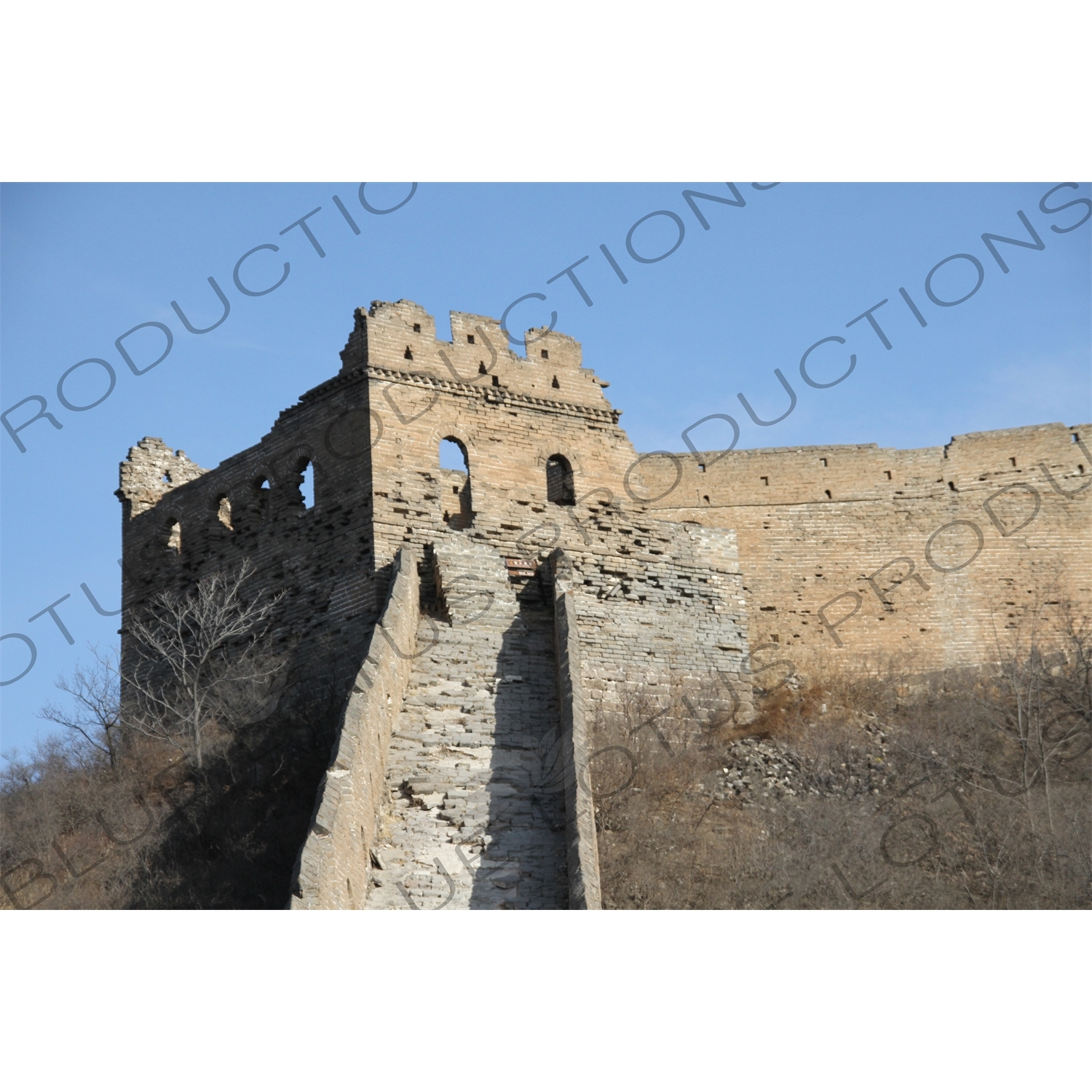 Corner Building/Tower (Guaijiao Lou) on the Jinshanling Section of the Great Wall of China