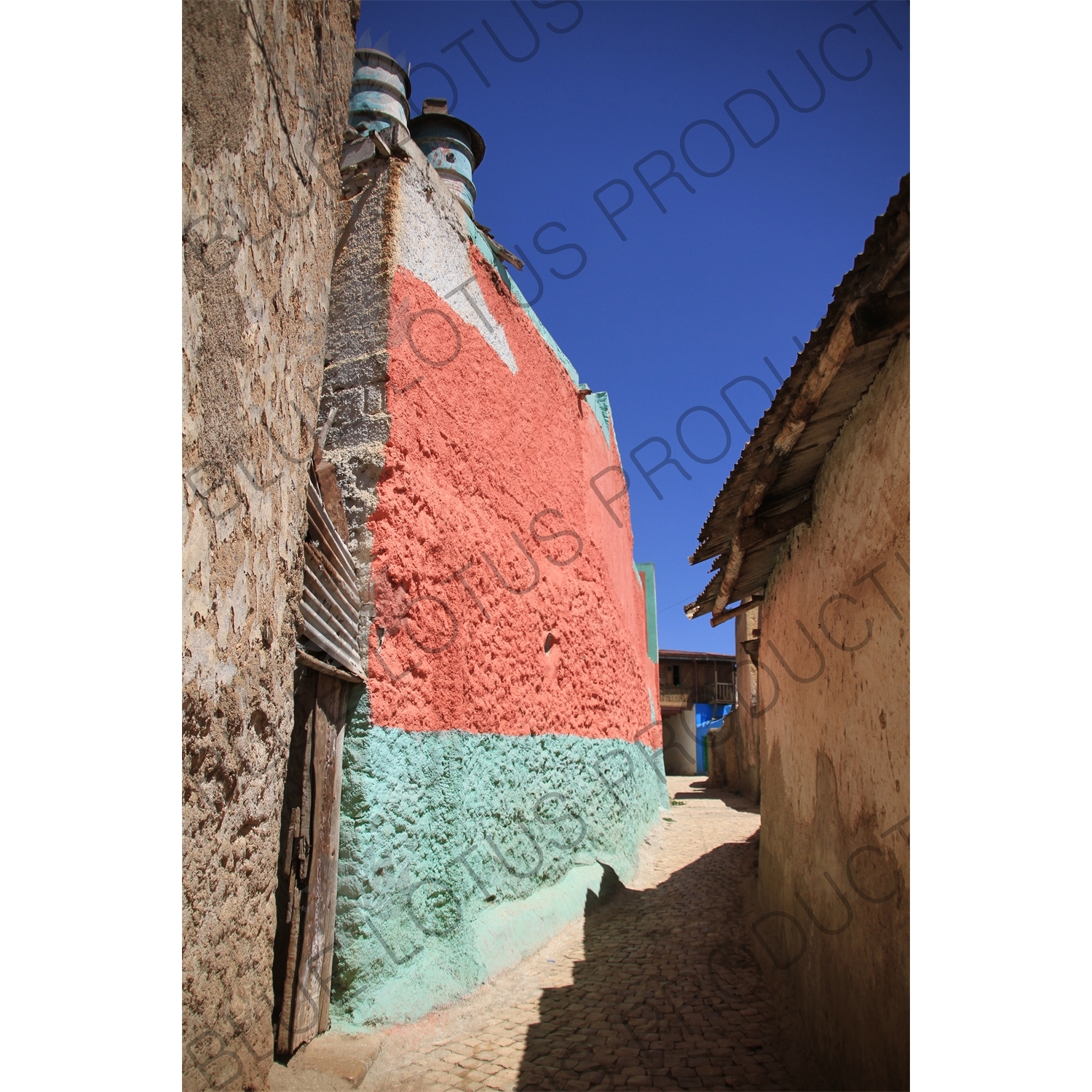 Pastel Coloured Building in the Old City of Harar