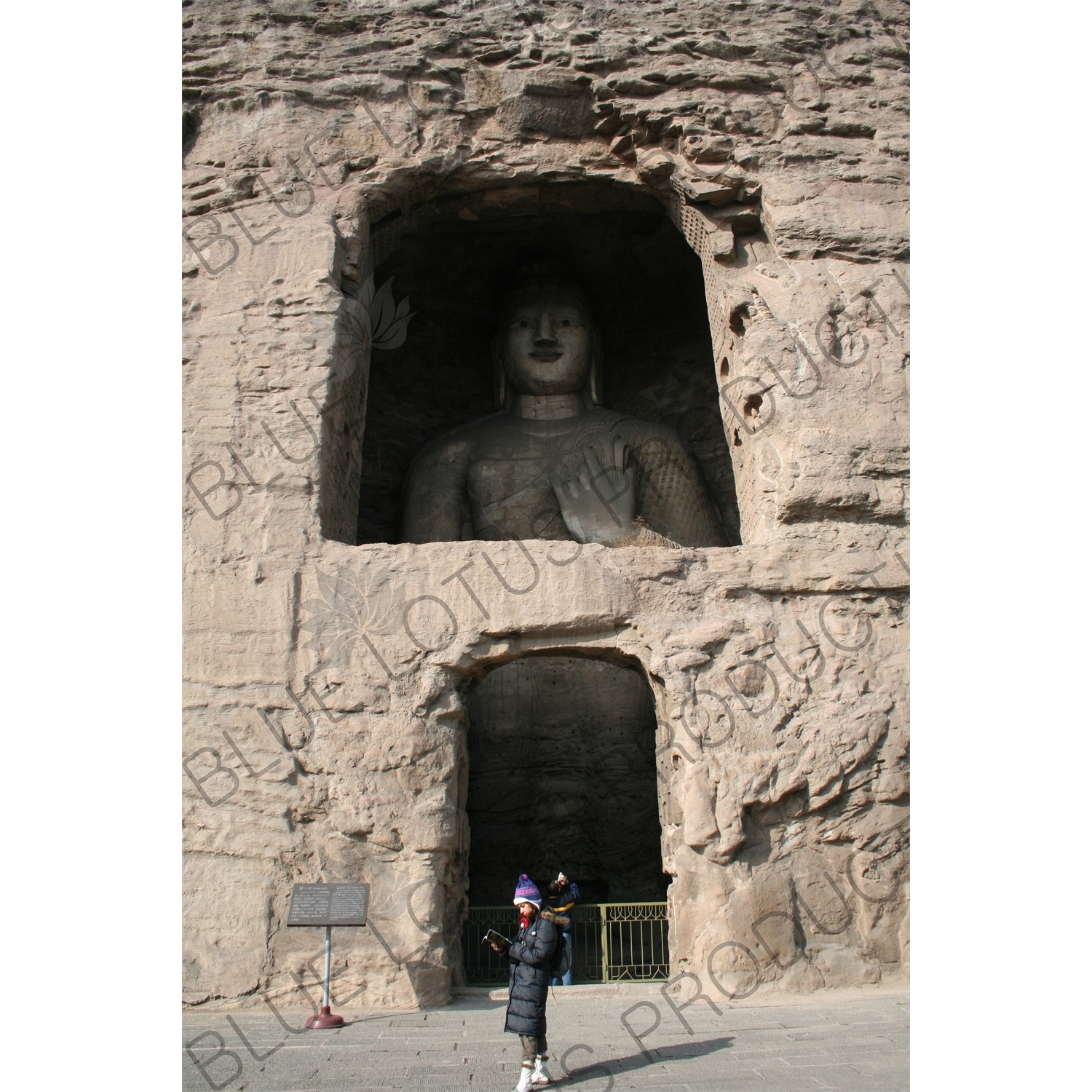 Buddha Carving at the Yungang Grottoes (Yungang Shiku) near Datong in Shanxi Province