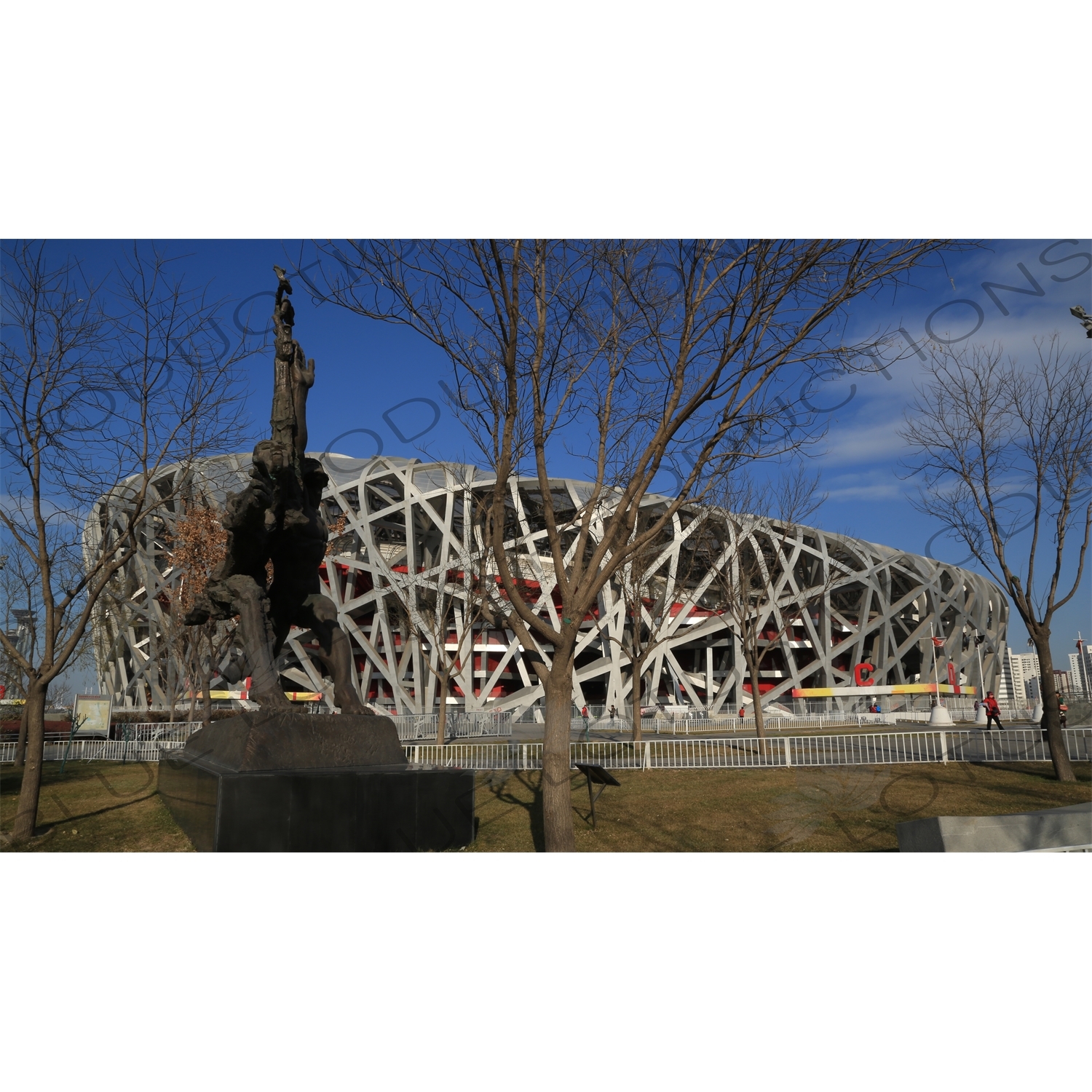 Bird's Nest/National Stadium (Niaochao/Guojia Tiyuchang) in the Olympic Park in Beijing